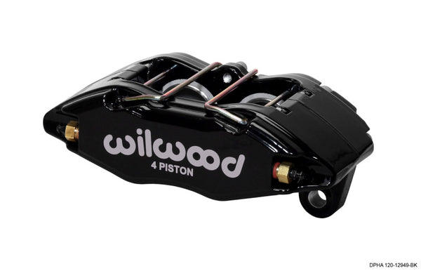 Wilwood Caliper-Dynapro Honda/Acura - Black Powder 1.62in Pistons .83in Disc - Bull Strap