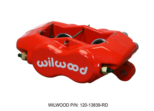 Wilwood Caliper-Forged Dynalite-Red 1.38in Pistons .81in Disc - Bull Strap