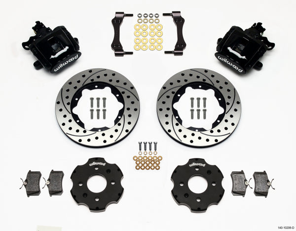 Wilwood Combination Parking Brake Rear Kit 11.00in Drilled Civic / Integra Disc 2.39 Hub Offset - Bull Strap