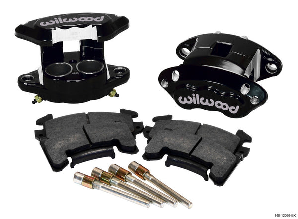 Wilwood D154 Front Caliper Kit - Black 1.62 / 1.62in Piston 1.04in Rotor - Bull Strap