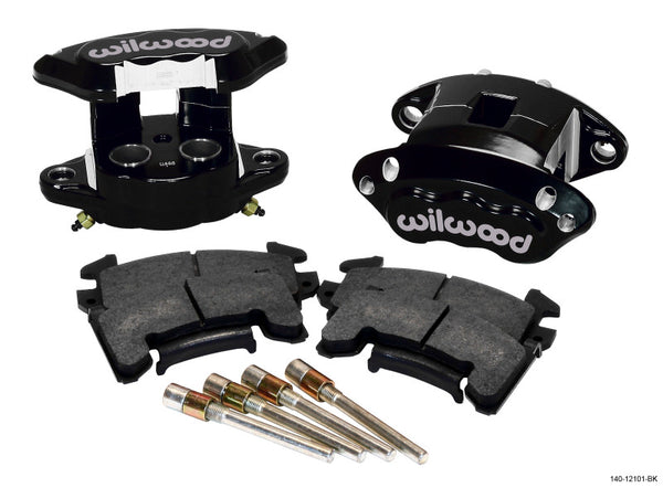 Wilwood D154 Rear Caliper Kit - Black 1.12 / 1.12in Piston 1.04in Rotor - Bull Strap