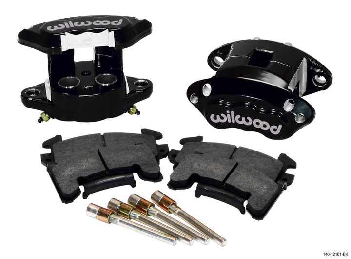 Wilwood D154 Rear Caliper Kit - Black 1.12 / 1.12in Piston 1.04in Rotor - Bull Strap