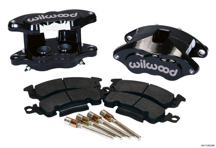 Wilwood D52 Rear Caliper Kit - Black Powder 1.25 / 1.25in Piston 1.28in Rotor - Bull Strap