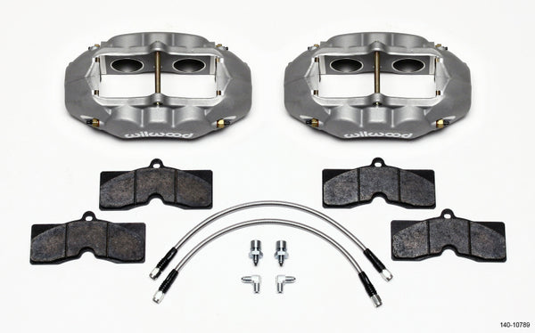 Wilwood D8-4 Front Caliper Kit Clear Corvette C2 / C3 65-82 - Bull Strap