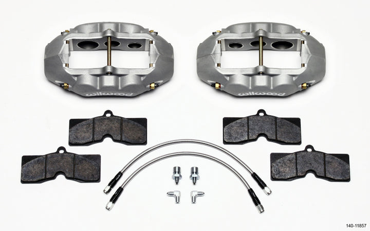 Wilwood D8-6 Front Caliper Kit Clear Corvette C2 / C3 65-82 - Bull Strap