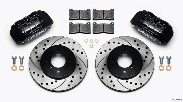 Wilwood DPHA Front Caliper & Rotor Kit Drilled Honda / Acura w/ 262mm OE Rotor - Bull Strap