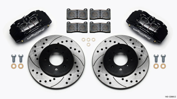 Wilwood DPHA Front Caliper & Rotor Kit Drilled Honda / Acura w/ 262mm OE Rotor - Bull Strap