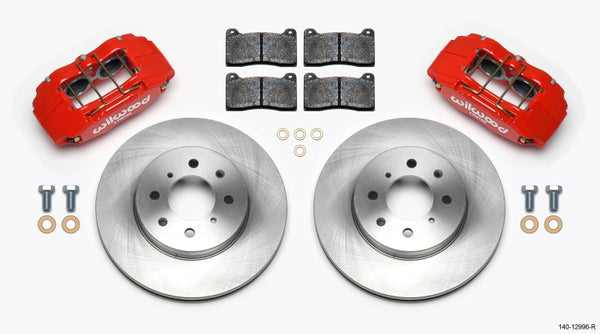 Wilwood DPHA Front Caliper & Rotor Kit Red Honda / Acura w/ 262mm OE Rotor - Bull Strap