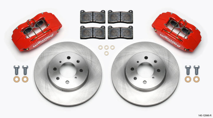 Wilwood DPHA Front Caliper & Rotor Kit Red Honda / Acura w/ 262mm OE Rotor - Bull Strap