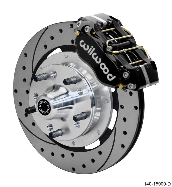 Wilwood Dynapro 4R Front Kit 11.75in SPR Drilled and Slotted Rotors - Black - Bull Strap