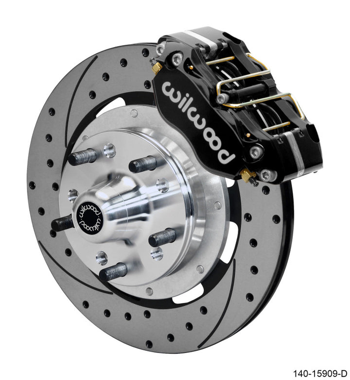 Wilwood Dynapro 4R Front Kit 11.75in SPR Drilled and Slotted Rotors - Black - Bull Strap