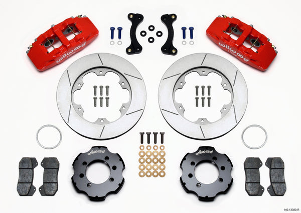 Wilwood Dynapro 6 Front Hat Kit 11.00in GT Rotor Red 95-05 Miata - Bull Strap
