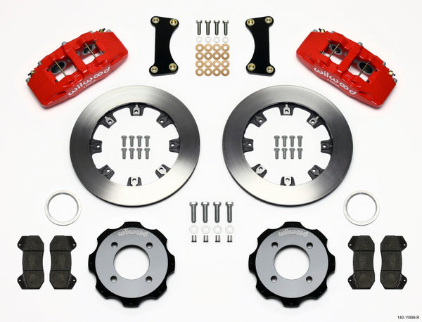Wilwood Dynapro 6 Front Hat Kit 12.19in Red 2011 Fiesta - Bull Strap