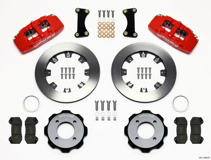 Wilwood Dynapro 6 Front Hat Kit 12.19in Red 2011 Fiesta - Bull Strap