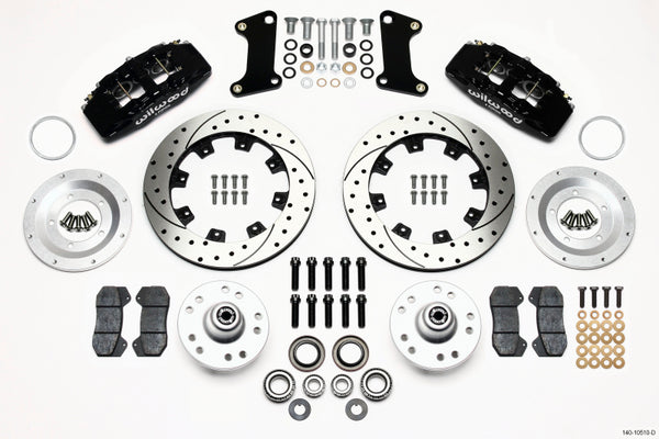 Wilwood Dynapro 6 Front Hub Kit 12.19in Drilled 67-69 Camaro (*Line Kit Needed*) - Bull Strap