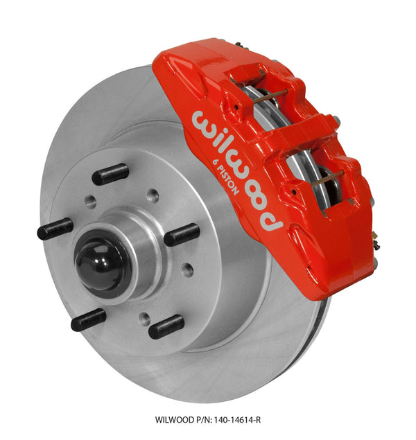 Wilwood Dynapro 6 Front Kit 11.75 Rotor Red 68-72 Ford F100 - Bull Strap