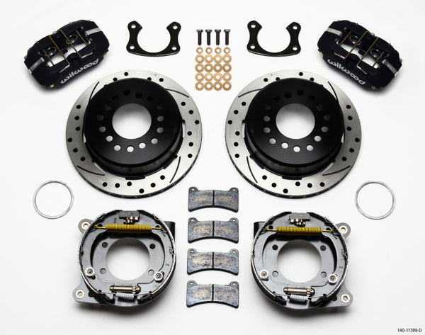 Wilwood Dynapro Low-Profile 11.00in P-Brake Kit Drilled New Big Ford 2.50in Offset - Bull Strap