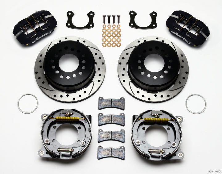 Wilwood Dynapro Low-Profile 11.00in P-Brake Kit Drilled New Big Ford 2.50in Offset - Bull Strap