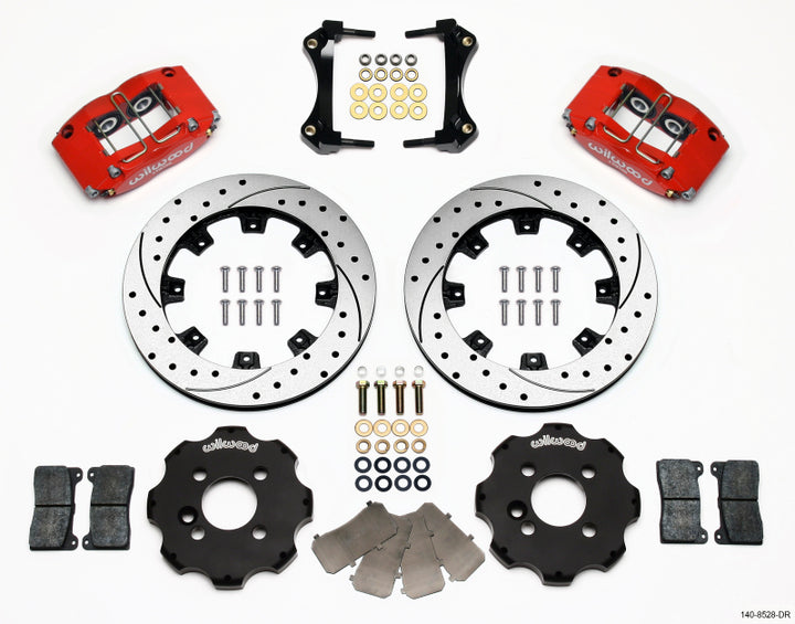 Wilwood Dynapro Radial Front Kit 12.19in Drilled Red Mini Cooper - Bull Strap