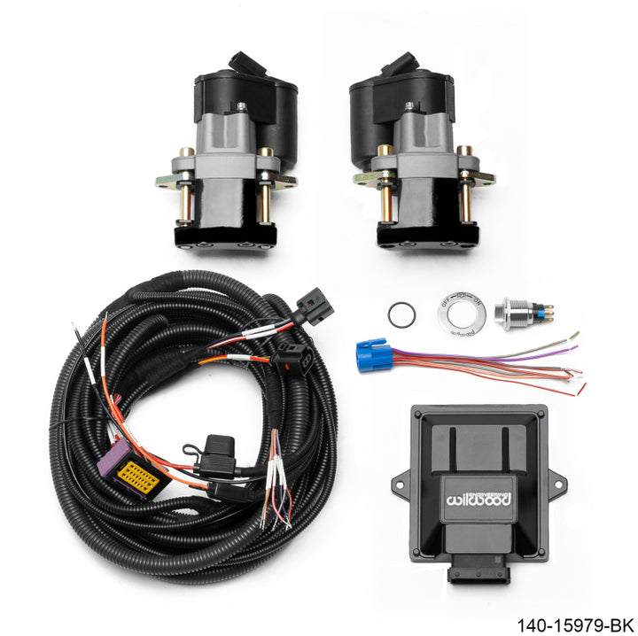 Wilwood Electronic Parking Brake Rear Retrofit Kit - 0.810in Rotor Black - Bull Strap