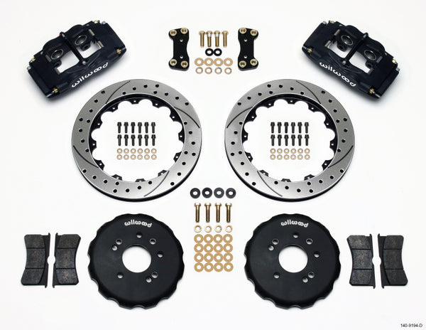 Wilwood FSLI4 Front Hat Kit 13.00in Drilled Nissan 240SX - Bull Strap