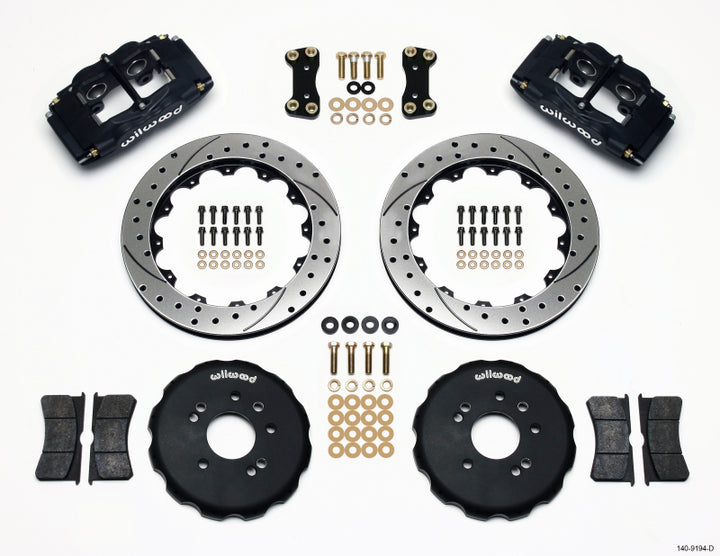 Wilwood FSLI4 Front Hat Kit 13.00in Drilled Nissan 240SX - Bull Strap