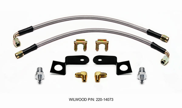Wilwood Flexline Kit 14in. M10-1.00 90 Deg - Bull Strap