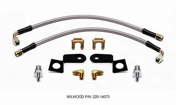 Wilwood Flexline Kit 14in. M10-1.00 90 Deg - Bull Strap