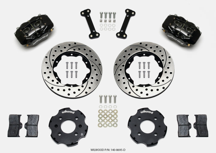 Wilwood Forged Dynalite Front Hat Kit 11.00in Drilled Integra/Civic w/Fac.240mm Rtr - Bull Strap