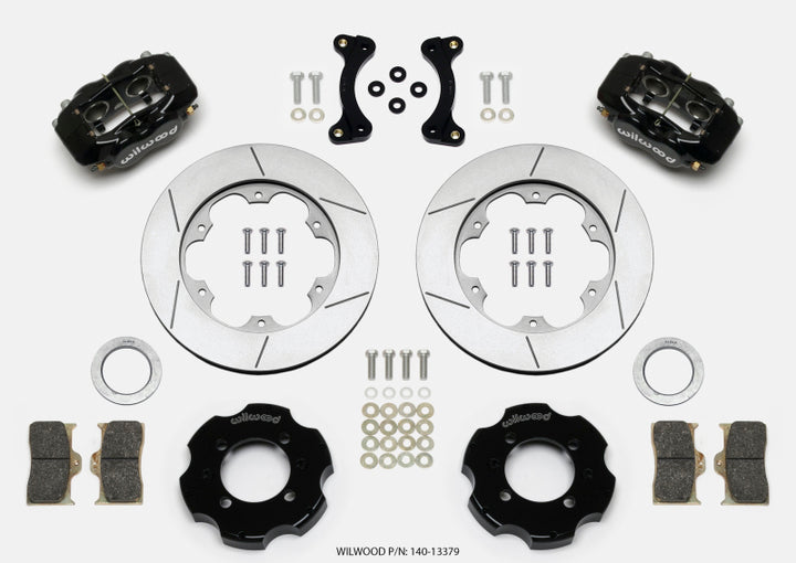 Wilwood Forged Dynalite Front Hat Kit 11.00in GT Rotor 95-05 Miata - Bull Strap