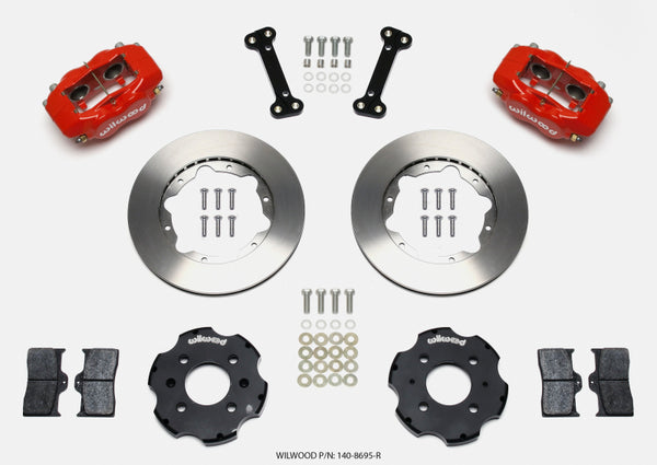 Wilwood Forged Dynalite Front Hat Kit 11.00in Red Integra/Civic w/Fac.240mm Rtr - Bull Strap