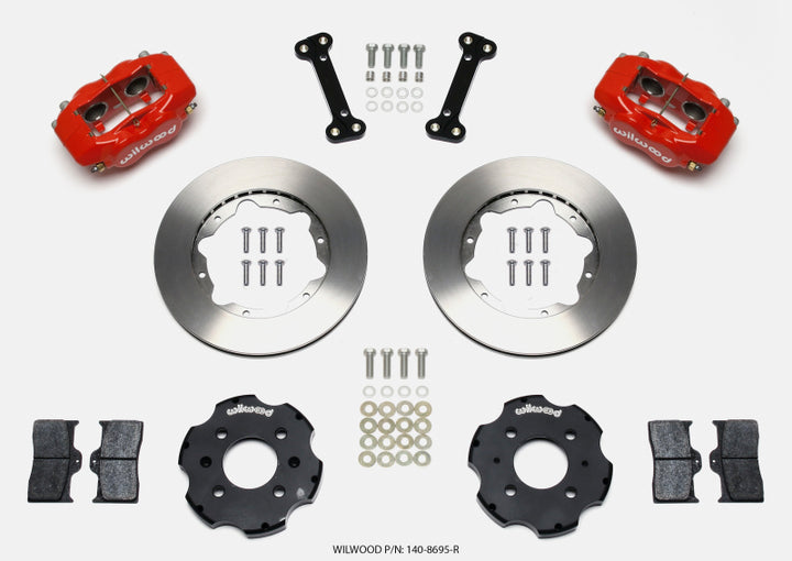 Wilwood Forged Dynalite Front Hat Kit 11.00in Red Integra/Civic w/Fac.240mm Rtr - Bull Strap
