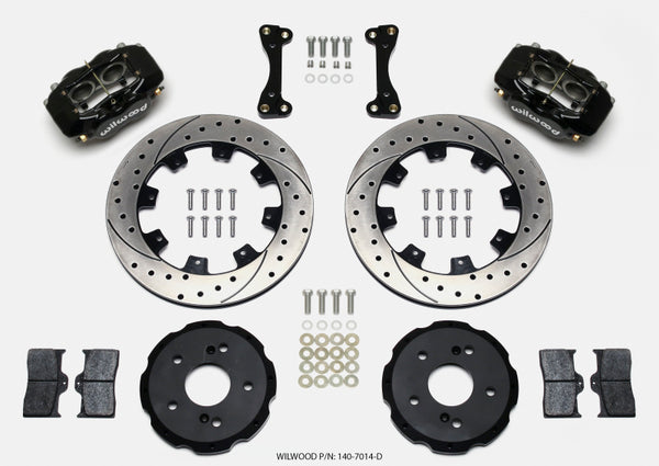 Wilwood Forged Dynalite Front Hat Kit 12.19in Drilled 02-06 Acura RSX-5 Lug - Bull Strap