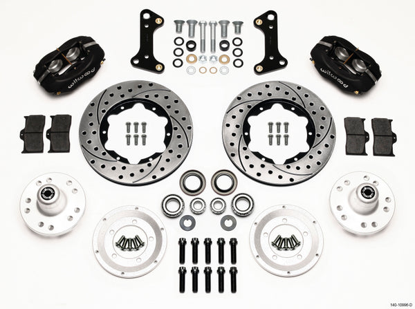 Wilwood Forged Dynalite Front Kit 11.00in Drilled 67-69 Camaro 64-72 Nova Chevelle - Bull Strap