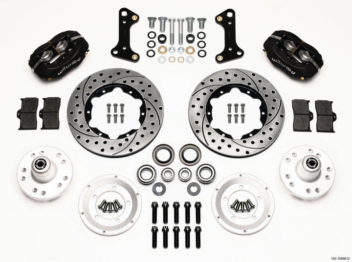 Wilwood Forged Dynalite Front Kit 11.00in Drilled 67-69 Camaro 64-72 Nova Chevelle - Bull Strap
