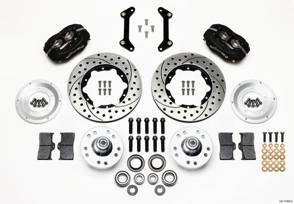 Wilwood Forged Dynalite Front Kit 11.00in Drilled 79-87 GM G Body - Bull Strap