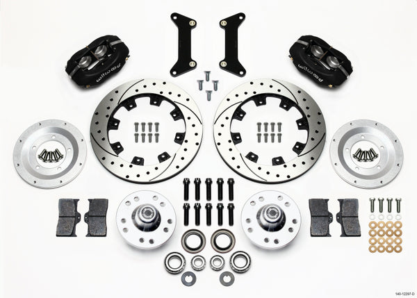 Wilwood Forged Dynalite Front Kit 12.19in Drilled 79-87 GM G Body - Bull Strap