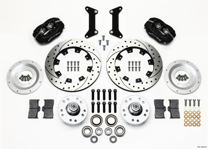 Wilwood Forged Dynalite Front Kit 12.19in Drilled 79-87 GM G Body - Bull Strap