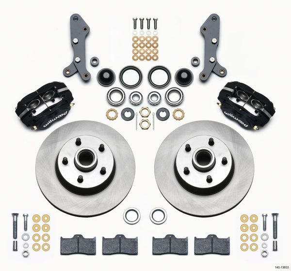 Wilwood Forged Dynalite-M Front Kit 11.30in 1 PC Rotor&Hub 60-68 Ford / Mercury Full Size / Galaxie - Bull Strap