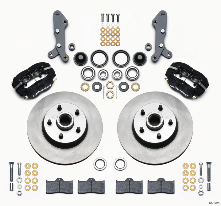 Wilwood Forged Dynalite-M Front Kit 11.30in 1 PC Rotor&Hub 60-68 Ford / Mercury Full Size / Galaxie - Bull Strap