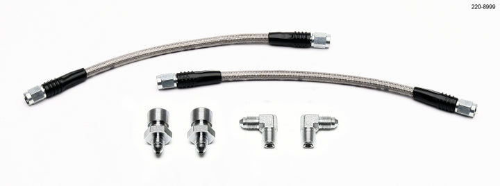 Wilwood GM 1500/2500 Rear (w/13in Rotor) 10in OAL Flexline Brake Hose w/Fittings - Bull Strap