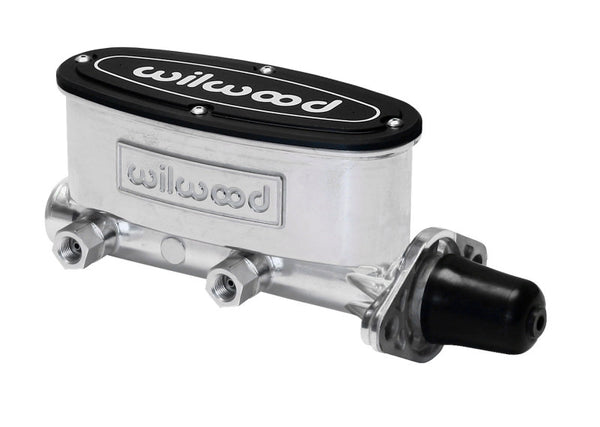 Wilwood High Volume Tandem Master Cylinder - 1 1/8in Bore Ball Burnished - Bull Strap