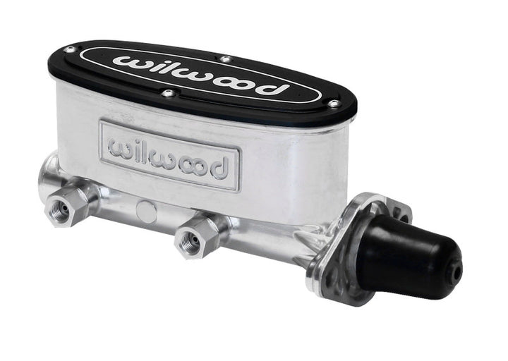 Wilwood High Volume Tandem Master Cylinder - 1 1/8in Bore Ball Burnished - Bull Strap