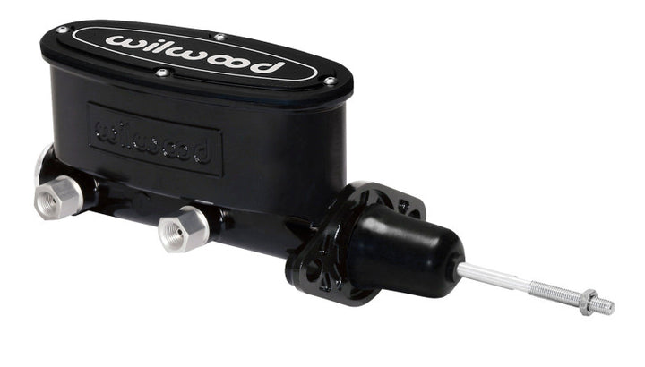 Wilwood High Volume Tandem Master Cylinder - 15/16in Bore Black-W/Pushrod - Bull Strap