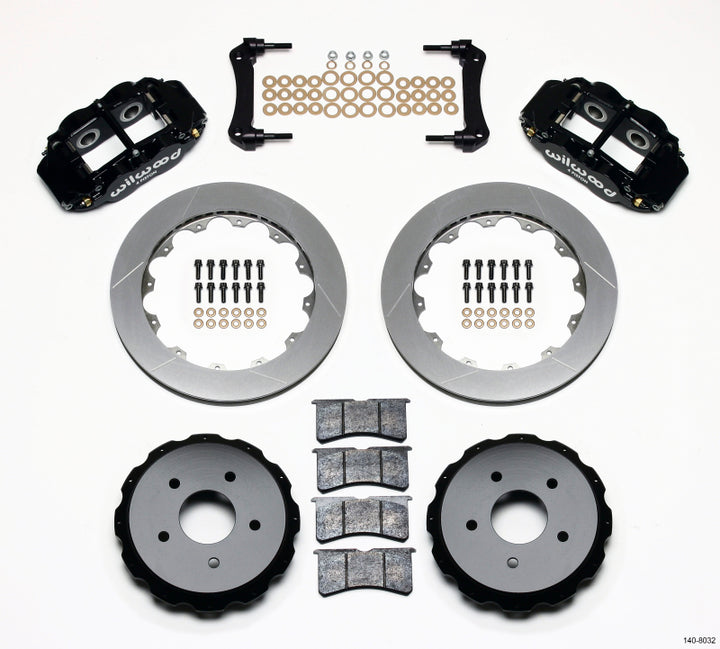 Wilwood Narrow Superlite 4R Rear Kit 12.88in 97-04 Corvette C5/Z06 - Bull Strap
