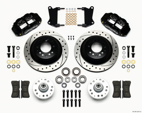 Wilwood Narrow Superlite 6R Front Hub & 1PC Rtr Kit 12.88in Drilled 67-69 Camaro 64-72 Nova Chevelle - Bull Strap