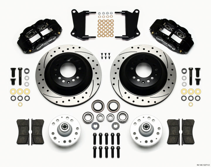 Wilwood Narrow Superlite 6R Front Hub & 1PC Rtr Kit 12.88in Drilled 67-69 Camaro 64-72 Nova Chevelle - Bull Strap