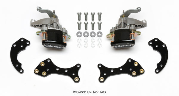 Wilwood P/S Retrofit Kit w/MC4 P-Brake Forged Dynalite Pro Street 12.19in Rear Kits - Bull Strap