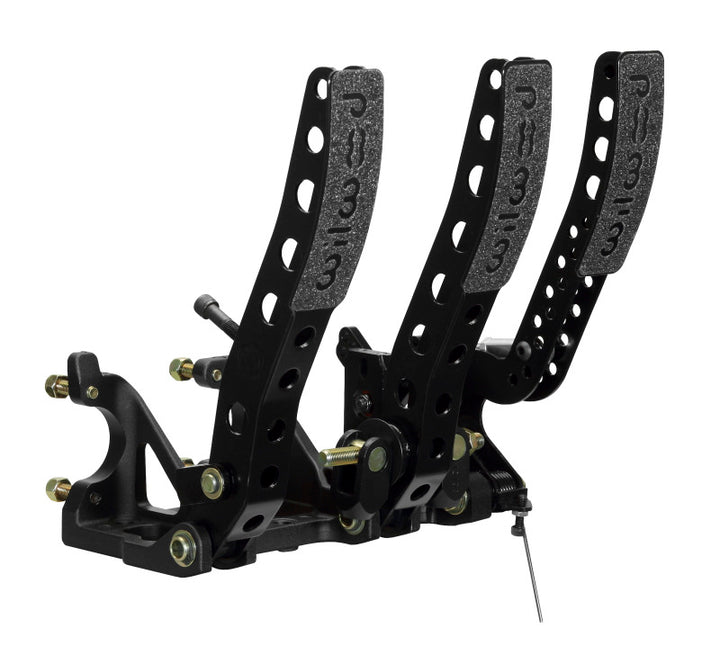 Wilwood Pedal Assembly Floor Mount-Brake Clutch & Throttle w/ Throttle Linkage - Bull Strap