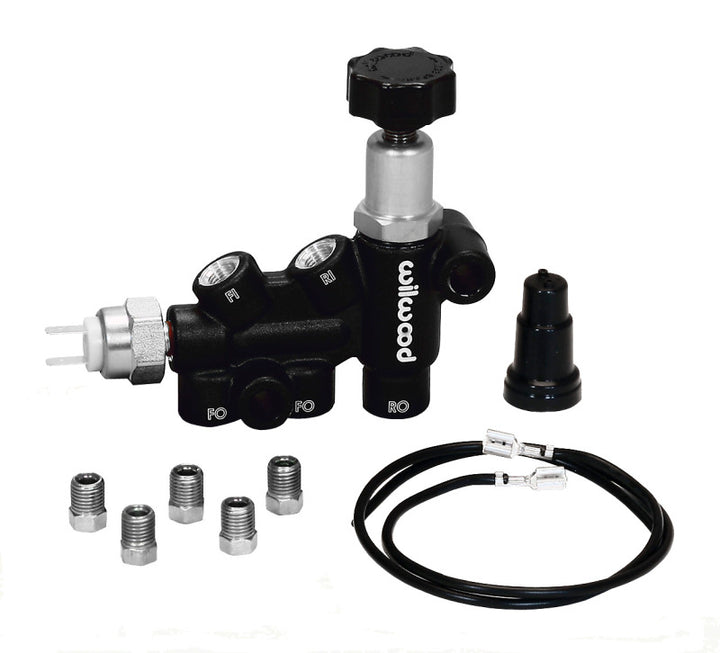 Wilwood Proportioning Valve - Knob Adjust 3/8-24 IF Combo w/ switch - Bull Strap